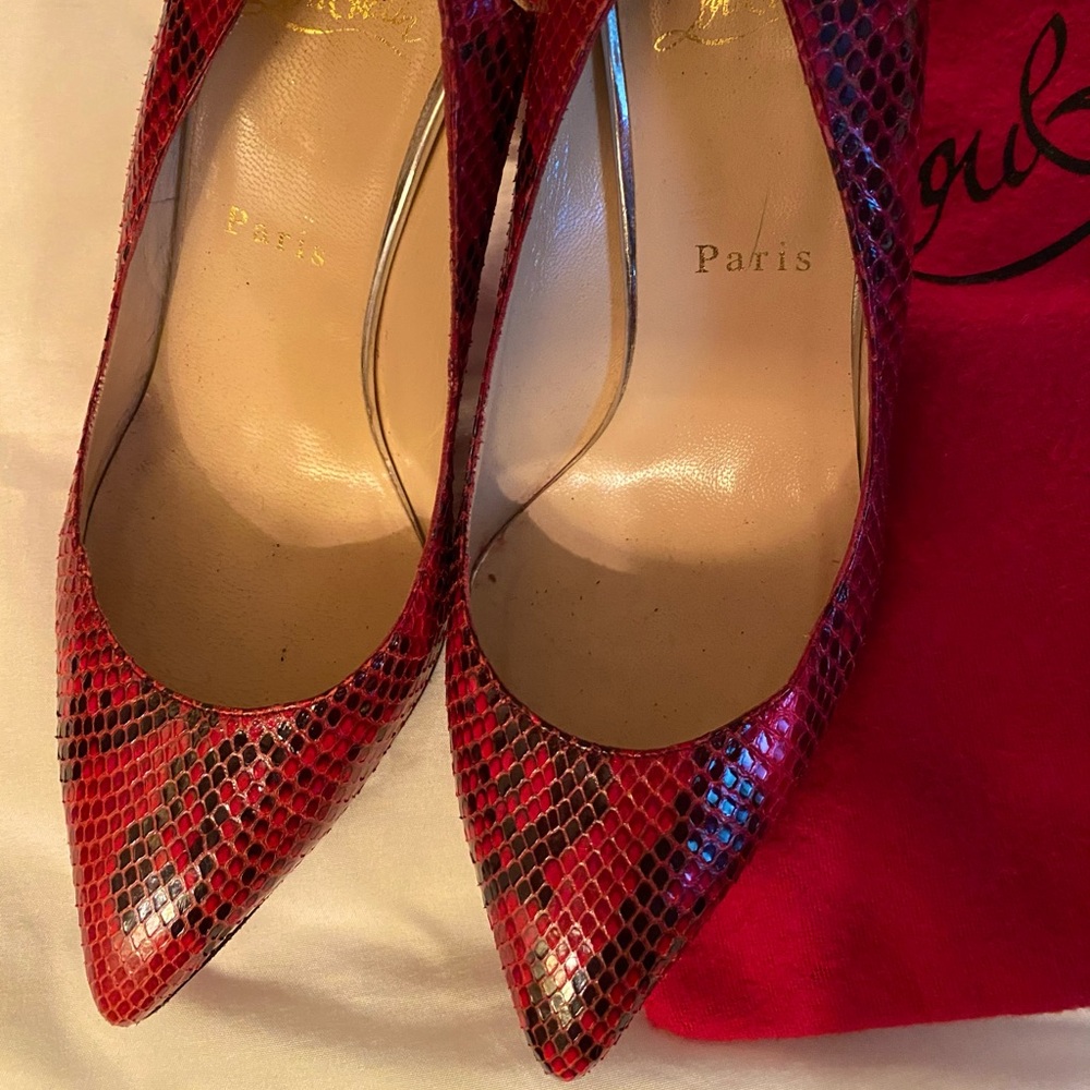 Christian louboutin snake skin “Twist to chat” - Picture 9 of 12